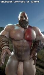 3d animated bald bald_man bara bara_tiddies bara_tits beard big_breasts big_nipples big_pecs big_penis breast_grab chest_grab daddy dilf god_of_war helices3d jiggle jiggling_breasts kratos male_boobs male_breasts male_focus male_only manboobs mature_male nude older_male smile smiling_at_viewer solo solo_male tagme video