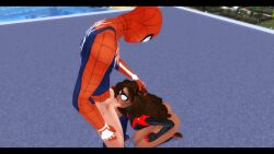 1boy 1girls 3d dark-skinned_female dark_skin deepthroat fellatio female genderswap genderswap_(mtf) human interracial male male/female marvel marvel_comics miles_morales oral penis peter_parker pof3445 rule_63 sims4 spider-man spider-man:_into_the_spider-verse spider-man_(series)