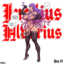 1girls 2021 abs areola_slip artist_name big_breasts breasts character_name clitoris comic elbow_gloves fellatrix female female_only high_heel_boots high_heels hourglass_figure hyper_clitoris incilius_alvarius_(fellatrix) large_breasts mostly_nude no_nut_november page_19 pubic_stubble solo solo_female speech_bubble tentacle tentacle_hair text thigh_boots thighhighs toned_female white_background