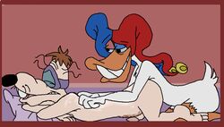 anthro avian bird darkwing_duck disney duck gay interspecies male_only megavolt quackerjack rat rodent tagme yaoi