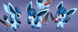 blush chibi chibitracy color female feral fur glaceon insertion nude pokemon popsicle popsicle_in_ass popsicle_in_mouth popsicle_in_pussy popsicle_insertion tagme vulva wink