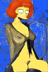 20th_century_studios accurate_art_style brown_hair clothes color female female_only front_view hair human maude_flanders solo tagme the_simpsons yellow_body yellow_skin