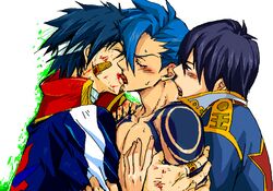 kamina kissing male male_only multiple_persona simon_(tengen_toppa_gurren_lagann) tagme tengen_toppa_gurren_lagann yaoi