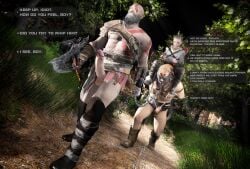 atreus bara dogeintombstone god_of_war kratos magni_(god_of_war) male/male male_only multiple_males partially_clothed size_difference slave