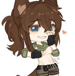 blue_eyes blush breasts brown_hair female_only gacha gacha_club gacha_heat gacha_life lykivi vesztegi wolf_ears wolf_girl