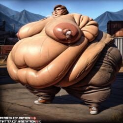 1girls 4k ai_generated areolae bbw belly between_breasts big_female big_woman borderlands borderlands_2 breasts breasts_milk ellie_(borderlands) enormous_breasts enormous_thighs fat fat_woman female female_only gearbox_software highres huge_belly huge_breasts junkyard lactation large_breasts large_female large_nipples larger_female looking_at_viewer massive_belly massive_breasts massive_thighs matronai_(artist) morbidly_obese morbidly_obese_female nipples obese obese_female overalls overweight overweight_female patreon patreon_username pinup sagging_breasts solo solo_female ssbbw stable_diffusion sweat sweating twitter_username video_games wide_hips