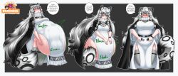 1girls ambiguous_prey arknights blush digestion female female_focus female_only female_pred gray_eyes gray_hair grey_eyes grey_hair knightgoose long_hair oral_vore pleasure_face post_digestion post_vore pramanix_(arknights) same_size_vore sequence solo solo_female solo_focus unwilling_prey vore vore_belly weight_gain willing_pred