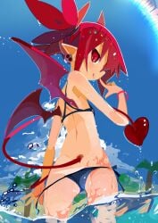 beach behind_view bikini disgaea disgaea_1 etna miyakawa106 nippon_ichi_software undressing