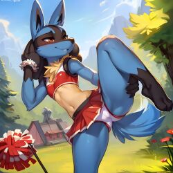 female lucario from pokemon by cejekt