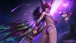 female league_of_legends richtofen star_guardian_series star_guardian_xayah xayah