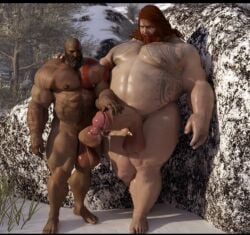 3d artist_request bald bald_man bara beard big_ass big_butt big_penis bubble_ass bubble_butt daddy dilf facial_hair fat_ass fat_butt fat_man gay god_of_war huge_ass huge_butt huge_cock kratos lake male_focus male_only massive_ass massive_butt mature_male muscular muscular_arms muscular_ass muscular_back muscular_legs muscular_male muscular_thighs nude older_male red_hair solo_male thick_ass thick_thighs thor_(god_of_war) water white_markings