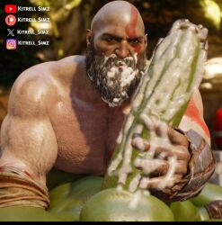 bald bald_man bara beard big_ass big_butt bubble_ass bubble_butt cum_covered cum_fountain cum_in_mouth cum_on_face daddy dilf erect_penis facial_hair fat_ass fat_butt gay god_of_war green_skin huge_ass huge_butt huge_cock huge_load kitrell_simz kratos male_only massive_ass massive_butt mature_male monster_cock muscular muscular_arms muscular_ass muscular_back muscular_legs muscular_male muscular_thighs nude older_male orc orc_dom orc_male orc_on_human outdoors thick_ass thick_thighs white_markings