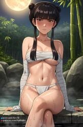 1girls ai_generated avatar_legends avatar_the_last_airbender breasts double_bun female female_focus female_only fire_nation fundoshi goth_girl gothic hairbun hot_spring looking_at_viewer mai_(avatar) noblewoman pakfaia pose posing seductive solo solo_female solo_focus water wet