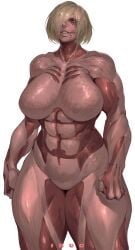 1girls annie_leonhardt attack_on_titan big_breasts blonde_female blonde_hair blue_eyes breasts busty curvaceous curves curvy curvy_female curvy_figure curvy_hips female female_only female_titan fit fit_female giant giantess huge_breasts ibuo large_breasts monster monster_girl naked no_genitals no_nipples nude shingeki_no_kyojin thick thick_thighs thighs titan_(shingeki_no_kyojin)