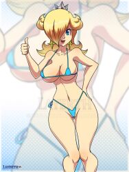 blonde_hair blue_eyes female hair_over_one_eye layerth mario_(series) nintendo princess_rosalina super_mario_galaxy tagme watermark