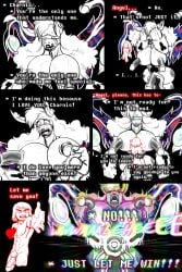 alternate_universe angel_derear anthro asriel_dreemurr_(god_form) big_breasts big_penis black_background bodily_fluids boss_monster bovid breasts bright_light caprine charging clothed clothing comic duo floating footwear footwear_only frisk_(undertale) frisky_(under(her)tail) futanari genitals goat hair hand_on_penis herm hi_res huge_cock human intersex long_hair long_tongue male mammal messy_hair mostly_nude multi_penis ovaries partially_clothed penis penis_digits penis_fingers penis_horn penis_nipples pentaphallia polyphallia profanity pseudo_horn pubes rainbow rule_63 sharp_teeth shoes shoes_only simple_background size_difference tears teeth text thewill tongue under(her)tail undertale undertale_(series) unusual_anatomy unusual_genitalia_placement unusual_penis_placement vein veiny_breasts wide_eyed wings yelling