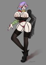 bimbo fishnets high_heel_boots high_heels majorspacegoat slutty_outfit tagme vampire