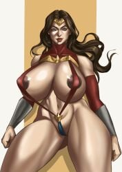 1girls areola areola_slip areolae areolae_slip arm_band arm_bands barely_contained_breasts barely_covered big_breasts bracer bracers breasts dc_comics diana_prince exposed_stomach female female_only large_breasts palungpalang precarious_clothing red_sling_bikini red_slingshot_swimsuit skimpy skimpy_clothes skimpy_outfit sling_bikini slingshot_swimsuit solo superhero superheroine tiara wonder_woman wonder_woman_(series)