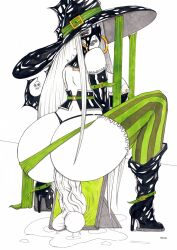 bimbo high_heel_boots high_heels huge_breasts majorspacegoat slutty_outfit tagme