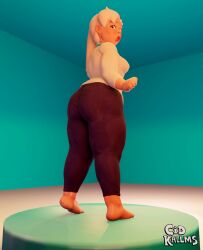 1boy 1femboy 3d 3d_(artwork) artist_name ass barefoot big_ass chubby chubby_femboy chubby_male cid_kallms clothed cooper_(cid_kallms) feet femboy femboy_only fully_clothed gay male male_only model necklace original ponytail rear_view sissy small_penis solo solo_male tagme tanline tied_hair