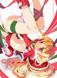 breasts christmas christmas_outfit disgaea disgaea_1 flonne flonne_(fallen_angel) miyakawa106 nippon_ichi_software topless