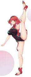 breasts female female_only nintendo one_leg_up pyra short_hair solo xenoblade_(series) xenoblade_chronicles_2 yellowgua