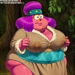 4k ai_generated bbw big_breasts big_breasts breasts breasts female female_only grada harvey_beaks_(series) highres imp large_breasts massive_thighs matronai_(artist) mature mature_female mature_woman milf mother nickelodeon obese obese_female overweight overweight_female patreon patreon_username pink_hair pink_skin pinup stable_diffusion twitter_username wide_hips