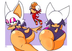 1boy 1girls ass ass_focus basketball bat bat_wings behind_view big_ass big_butt breasts female furry juicy_butt knuckles_the_echidna lipstick looking_at_viewer male nocklepie panties pink_eyeshadow pink_lipstick rouge_the_bat sonic_(series) sonic_the_hedgehog_(series) sportswear tagme