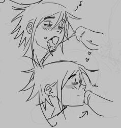 2d_(gorillaz) big_penis blowjob blowjob_only churchbingo closed_eyes cum cum_in_mouth gay gay_blowjob gay_sex gorillaz kissing kissing_penis_tip male male/male male_focus male_only tooth_gap