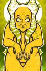 alien alien_girl breasts frontal_view grandmother granny milf older older_female star_wars togruta yellow_body yellow_eyes