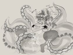 9_tails belly_bulge belly_inflation black_and_white cum cum_in_pussy cum_inflation cum_inside cum_on_body cumshot doodle fox_ears fox_girl fox_tail glasses goth goth_girl kitsune monochrome nerdy_female oc pathesis pathesisnsfw pathesisx sketch stockings tentacle tentacle_penetration tentacle_sex thighhighs thighs