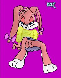 anthro babs_bunny female female_only fur furry mammal rabbit solo splut tagme tiny_toon_adventures uncensored