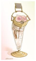 bending_over bondage commodification cum cum_on_ass erenisch forniphilia illustration legal_slavery living_decoration living_furniture naked_female rear_pussy rear_view slave slavegirl