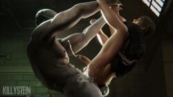 2boys 3d 3d_(artwork) anal_creampie big_ass big_balls big_butt big_penis big_thighs bottomless creampie cum_drip cum_in_ass cum_on_balls cum_on_butt cum_on_penis cum_spurt cum_string cumming cumming_from_anal_sex cumming_while_penetrated folded gay grimace head_back head_thrown_back held_by_wrists held_up huge_cock leaking_cum leaking_cum_from_asshole leon_scott_kennedy male male_focus male_human/male_monster male_only male_penetrated male_penetrating monster monster_cock motion_blur orgasm overflowing_cum regenerador resident_evil resident_evil_4 restrained sloppy veiny_penis wrists_held yaoi