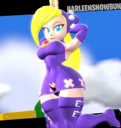 1girls 3d 3d_(artwork) alternate_version_available bare_shoulders big_breasts big_thighs black_thong blonde_hair blue_eyes boots breasts clothed clothing crown curvy dress elbow_gloves female female_only gloves hair_over_one_eye hands_behind_head harleensnowbun kabalmystic_(style) light-skinned_female light_skin lips long_hair looking_at_viewer mario_(series) nintendo on_knees open_mouth purple_boots purple_dress purple_gloves sharp_teeth short_dress sleeveless_dress solo thick thick_hips thick_thighs thighs thong thong_visible upskirt wapeach wide_hips young