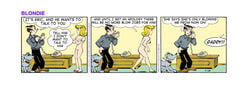 1boy 1girls blondie_(comic) clothing comic comic_strip cookie_bumstead dagwood_bumstead edit female human nude tagme