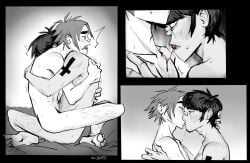 2d_(gorillaz) anal anal_insertion anal_sex blood_in_mouth blood_on_face gay gay_anal gay_kissing gay_sex gorillaz implied_penetration insertion kissing kissing_while_penetrated male male/male male_focus male_only murdoc_niccals penetrated penetrating penetration scaredycat_1005