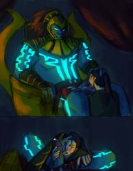 2015 2boys clothed gay giving_head kotal_kahn kung_jin licking_penis mortal_kombat mortal_kombat_x