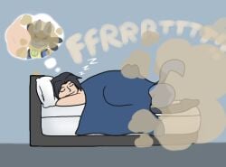 anal anthro ball bed bedding black_hair blanket butt butt_sniffing duo fart fart_cloud fart_fetish farting_on_another farting_on_face furniture generation_4_pokemon hair head_in_ass human intamate lucario male mammal nintendo nude nude_female pillow pokemon pokemon_(species) sacredsun519 sniffing tennis_ball