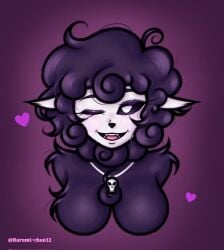 1female 1girl 1girls 2026 2026s 2d 2d_(artwork) 2d_artwork absurd_res absurdres anthro anthro_female anthro_only anthrofied artist_name baba_chops baba_chops_(poppy_playtime) bedroom_eyes big_breasts black_body black_eyes black_fur black_hair black_nose black_sclera black_sheep black_tail black_wool bovid bovid_humanoid bovine bovine_ears bovine_girl bovine_humanoid bovine_tail breasts bust_portrait caprine caprine_humanoid cotton_tail critters_(poppy_playtime) curly_hair digital_art digital_drawing digital_drawing_(artwork) digital_media digital_media_(artwork) digital_painting digital_painting_(artwork) english english_text eyebrows eyelashes female female_anthro female_focus female_only fur furry furry_female furry_only goth goth_girl hair haruchan_arts12 heart heart_symbol hearts jewelry mammal mascot_horror mob_entertainment mob_games naked naked_anthro naked_female narrowed_eyes necklace nightmare_critters no_humans nude nude_anthro nude_female one_eye_closed open_mouth pendant pointed_ears pointy_ears poppy_playtime poppy_playtime_(chapter_4) pupils purple_background purple_heart purple_heart_(symbol) seduction seductive seductive_body seductive_eyes seductive_look seductive_mouth seductive_smile sheep sheep_ears sheep_girl sheep_humanoid sheep_tail sheepgirl sheeps silver_skull_necklace silver_skull_pendant skull_necklace skull_pendant smiling_critters solo solo_female solo_focus tagme tail teeth text tongue vibrant_colors video_games white_ears white_eyes white_face white_inner_ear white_pupils white_skin wide_hips wool wool_(fur) wool_hair