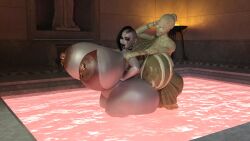 3d athena_(greek_mythology) female female_kratos female_only god_of_war hourglass_figure huge_ass huge_breasts hyper_ass hyper_breasts jackd22 kratos naked naked_female nipples nude nude_female open_mouth remake rule_63 tagme