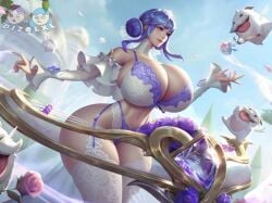 1girls ai ai_edit ai_generated big_breasts blue_hair breasts child_bearing_hips chubby chubby_female crystal_rose_series crystal_rose_sona curvy dizelxl edit edited_official_artwork hips huge_breasts large_breasts league_of_legends league_of_legends:_wild_rift lingerie lingerie_only solo sona_buvelle thick_thighs thighs voluptuous voluptuous_female wide_hips