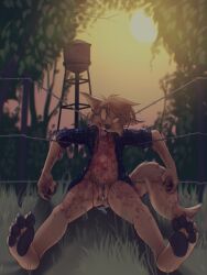 absurd_res andromorph andromorph_death anthro asphyxiation barbed_wire blood blood_from_wound blood_on_body bodily_fluids bottomless bottomless_andromorph bottomless_anthro bottomless_intersex canid canine clitoral_hood clothed clothing corpse cum cum_from_vagina cum_in_vagina cum_inside death digital_media_(artwork) feet fox frostbite80 fur genital_fluids genitals gore hair hi_res intersex leaking_cum mammal navel open_clothing open_mouth open_shirt open_topwear outside pawpads plant shirt sitting snuff solo spread_legs spreading tail toes tongue topwear trans_(lore) trans_man_(lore) tree vulva wounded