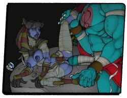 breasts crossover female_mummy mumm-ra mummies_alive nefer-tina sex thundercats turk128 tutenstein