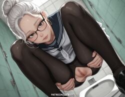 ai_generated anime_girl ayase_seiko blush cute cute_girl dandadan female hentai nipples pantyhose petite petite_body petite_breasts petite_female pussy school_uniform schoolgirl shy small_breasts solo_female spread_ass spread_pussy stockings teen teen_girl teenage_girl uncensored underwear uniwaifu wet_pussy