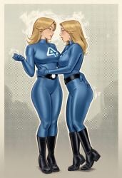 2girls ai_generated big_ass big_breasts big_thighs breasts chest clone curvaceous curvy curvy_figure digital_media_(artwork) doppelganger fantastic_four female hips hourglass_figure huge_ass huge_breasts huge_thighs invisible_woman large_ass large_breasts large_thighs legs light-skinned_female light_skin marvel marvel_comics mature mature_female mature_figure phophopho slim_waist sue_richards sue_storm thick thick_hips thick_legs thick_thighs thighs voluptuous voluptuous_female waist wide_hips