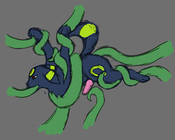 bound color eeveelution feral fur koba male nintendo nude penis pokemon pokemon_(species) side_view sketch tagme tentacle umbreon