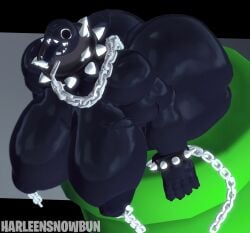 1girls 3d 3d_(artwork) anthro ass ass_bigger_than_head bbw big_ass big_breasts big_butt big_nipples big_thighs black_eyes bracelet breasts breasts_bigger_than_head bubble_ass bubble_butt butt_bigger_than_head chain_chomp chains collar curvy female female_only gigi_(thecoatl034) harleensnowbun huge_ass huge_breasts huge_butt huge_thighs humanoid large_ass large_breasts large_butt large_thighs mario_(series) nintendo nipples open_mouth sharp_teeth solo spiked_bracelet spiked_collar thick thick_ass thick_butt thick_hips thick_thighs thighs tongue tongue_out wide_hips