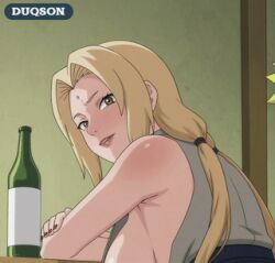 1boy 1girls anal anal_sex animated censored drunk duqson large_breasts naruto naruto_(classic) naruto_(series) sex tsunade uzumaki_naruto