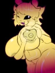 1girls big_breasts boob_squish breasts curvy curvy_figure female female_only five_nights_at_freddy's giant_breasts gigantic_breasts golden_freddy_(fnaf) heart heart_symbol huge_breasts large_breasts massive_breasts mouth_open naked naked_female rule_63 solo stormkinght voluptuous voluptuous_female